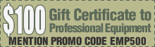 $100 Gift Certificate to ProfessionalEquipment.com