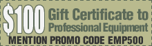 $100 Gift Certificate to ProfessionalEquipment.com